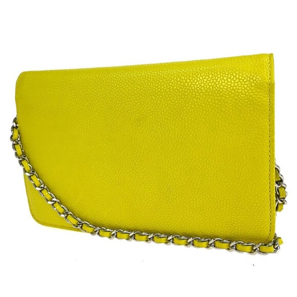 Chanel Light Green Calfskin Timeless WOC Wallet on Chain NQ00847 - Picture 2 of 9